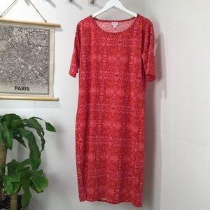 Lularoe Julia Knee Length Fitted Knit Dress